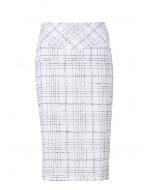 Spódnica Ołówkowa w Kratkę