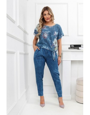 Spodnie z Tencela w Gumę