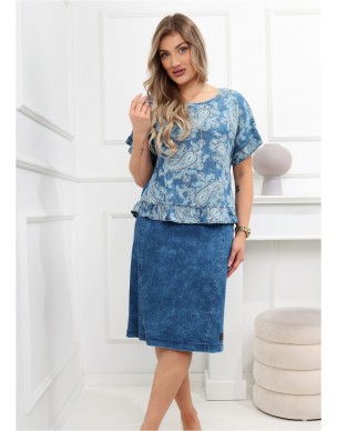 Spódnica Tencel Prosta Ala