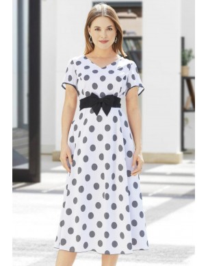 Sukienka Szyfon Grochy 46