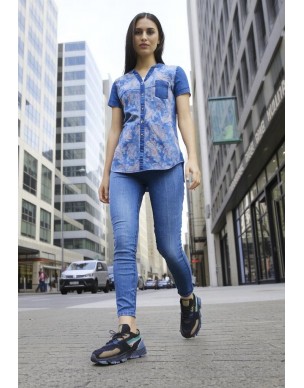 Bluzka Rosa z Tencela Jeansowa