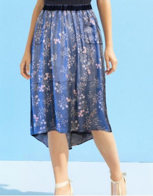 Spódnica Wzorzysta Łączka Jeans