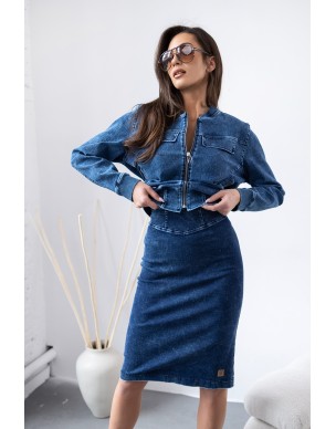 Spódnica Jeans Ołówkowa