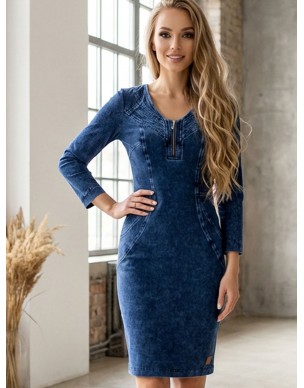 Jeansowa Niebieska Sukienka Berenika