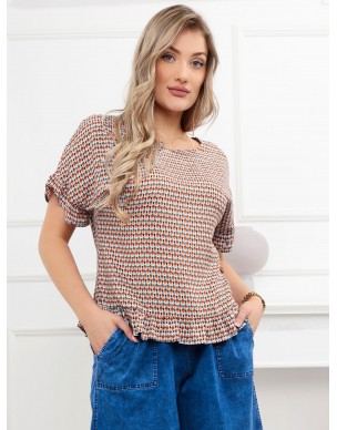 Bluzka Wiskoza Pomarańczowa